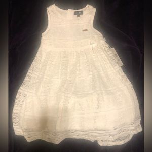 Simple elegance. All white lace dress. Size 5